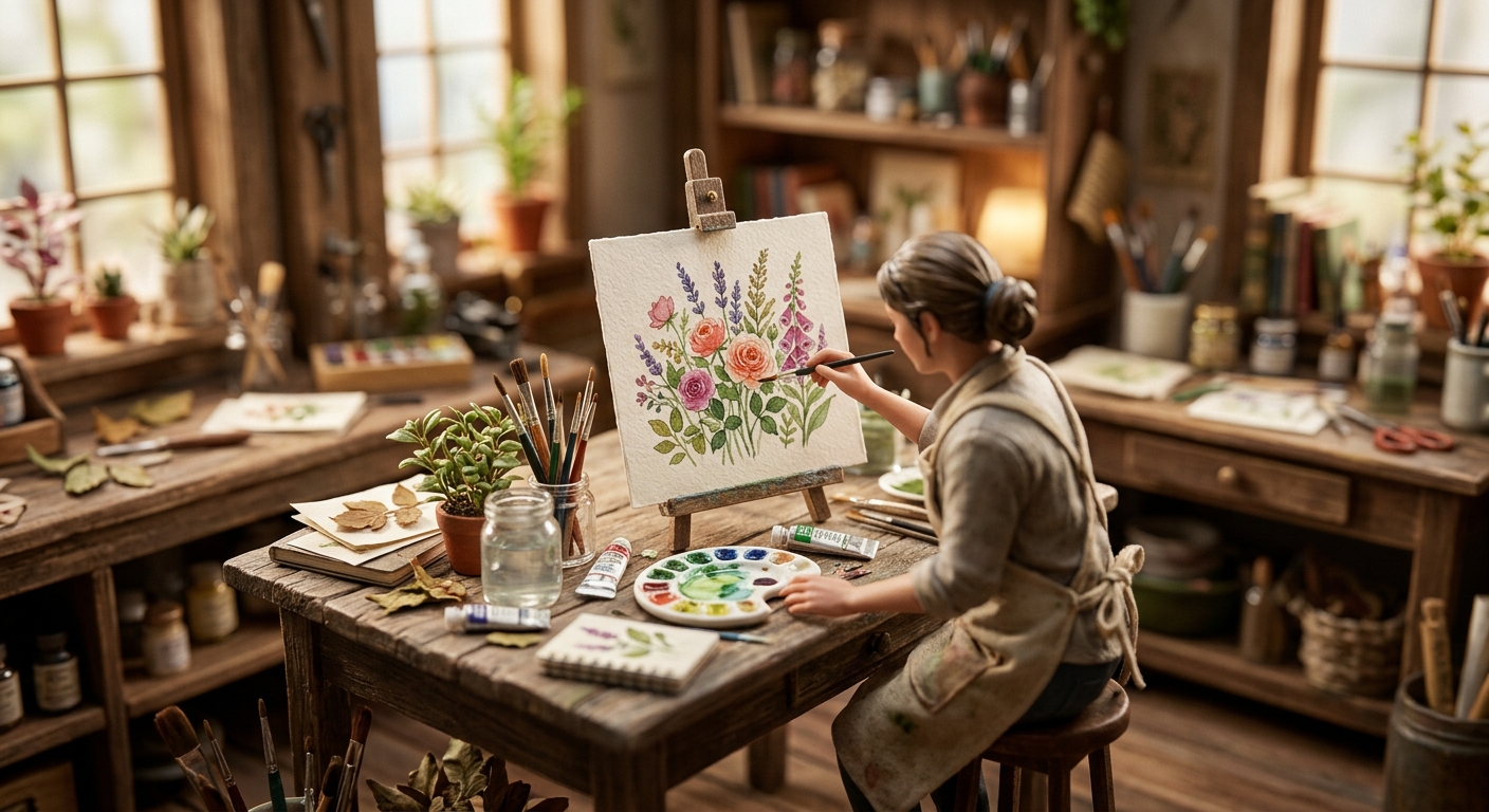 Botanical Watercolor Painting