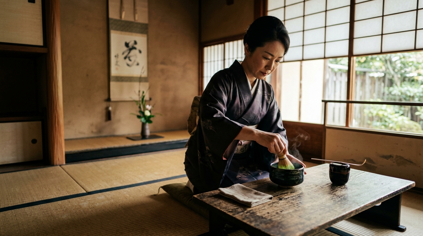 Japanese Matcha Whisking