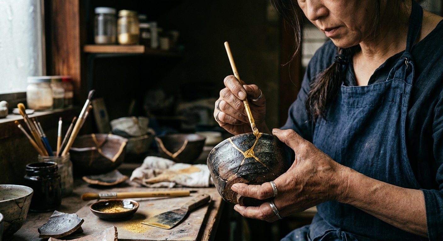 Kintsugi-keramiekreparatie