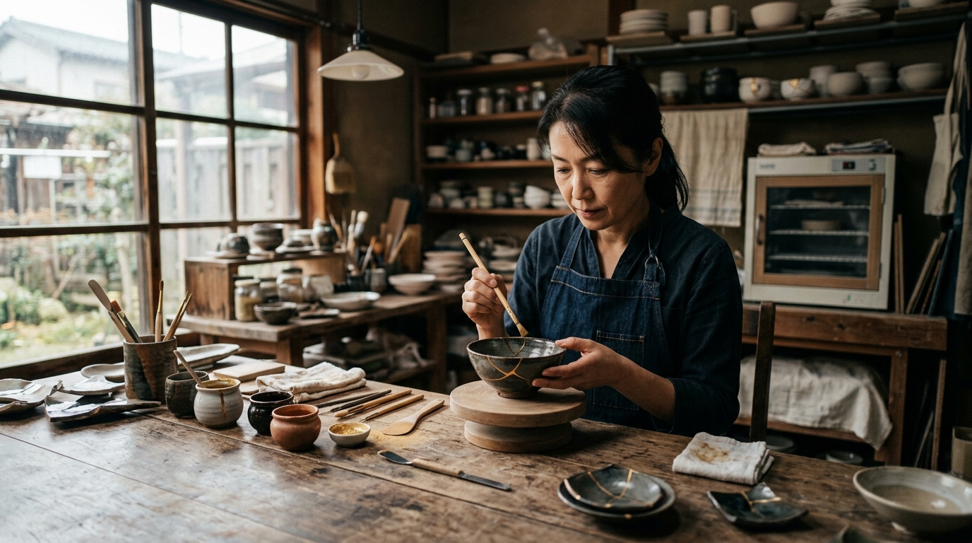 Kintsugi-keramiekreparatie