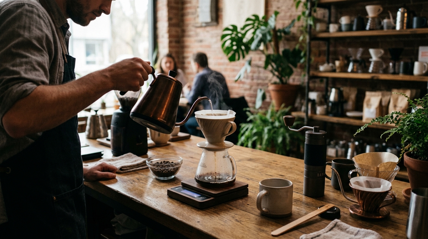 Pour Over Coffee Brewing