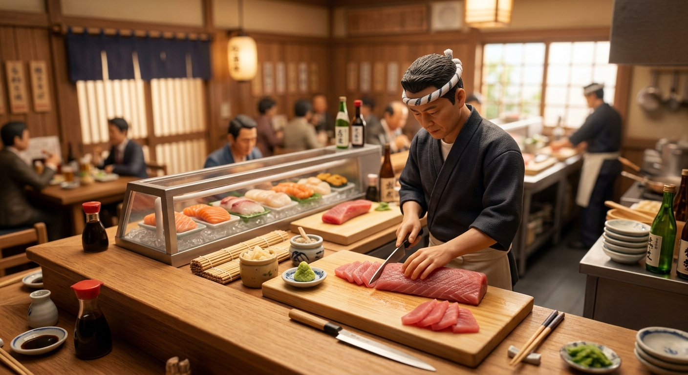 Techniques du sushi et du sashimi